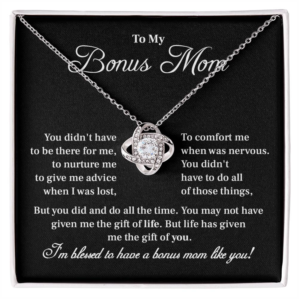 Bonus Mom Necklace Gift – I’m Blessed to Have You Message