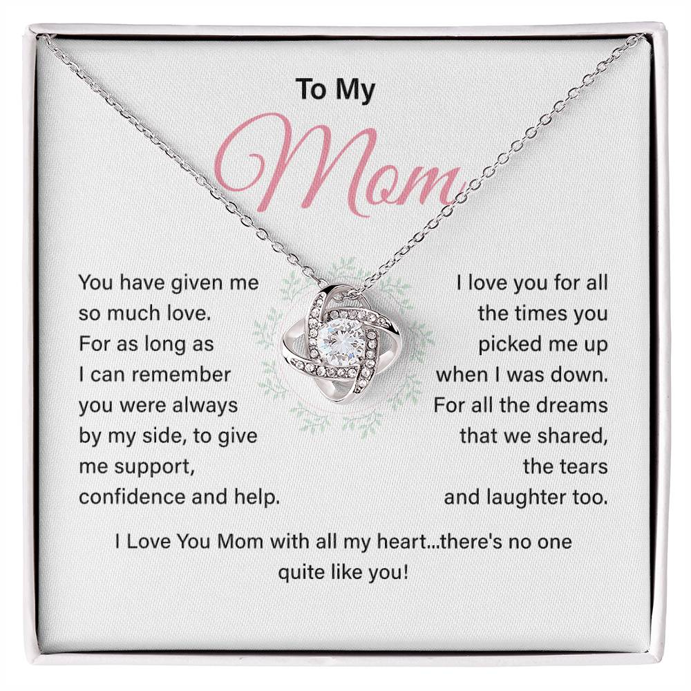 Mom Necklace Gift From Child With Heartfelt Message Card