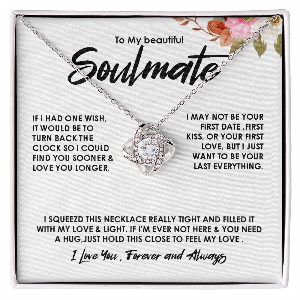 To My Soulmate Necklace Gift for Her With Message card