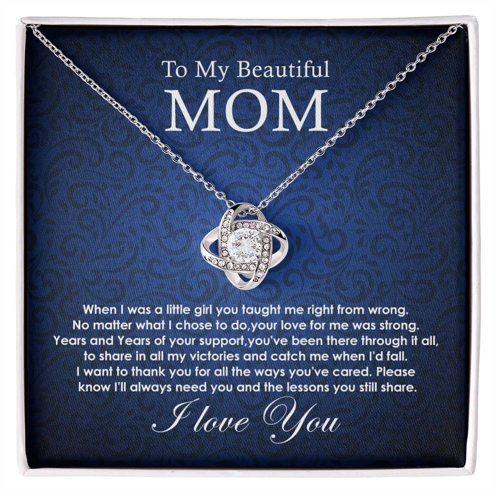 Necklace Gift For Mom From Daughter With Message Card