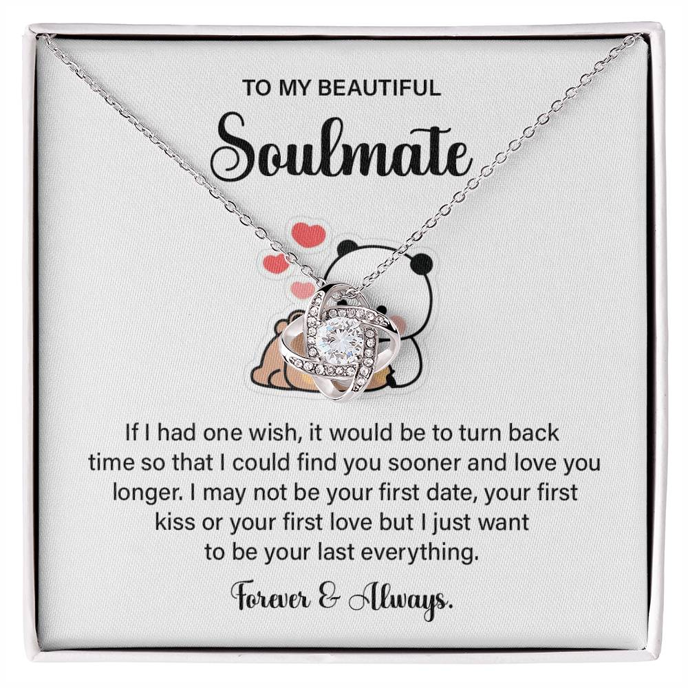 Soulmate Gift Necklace for Her – with Message Card