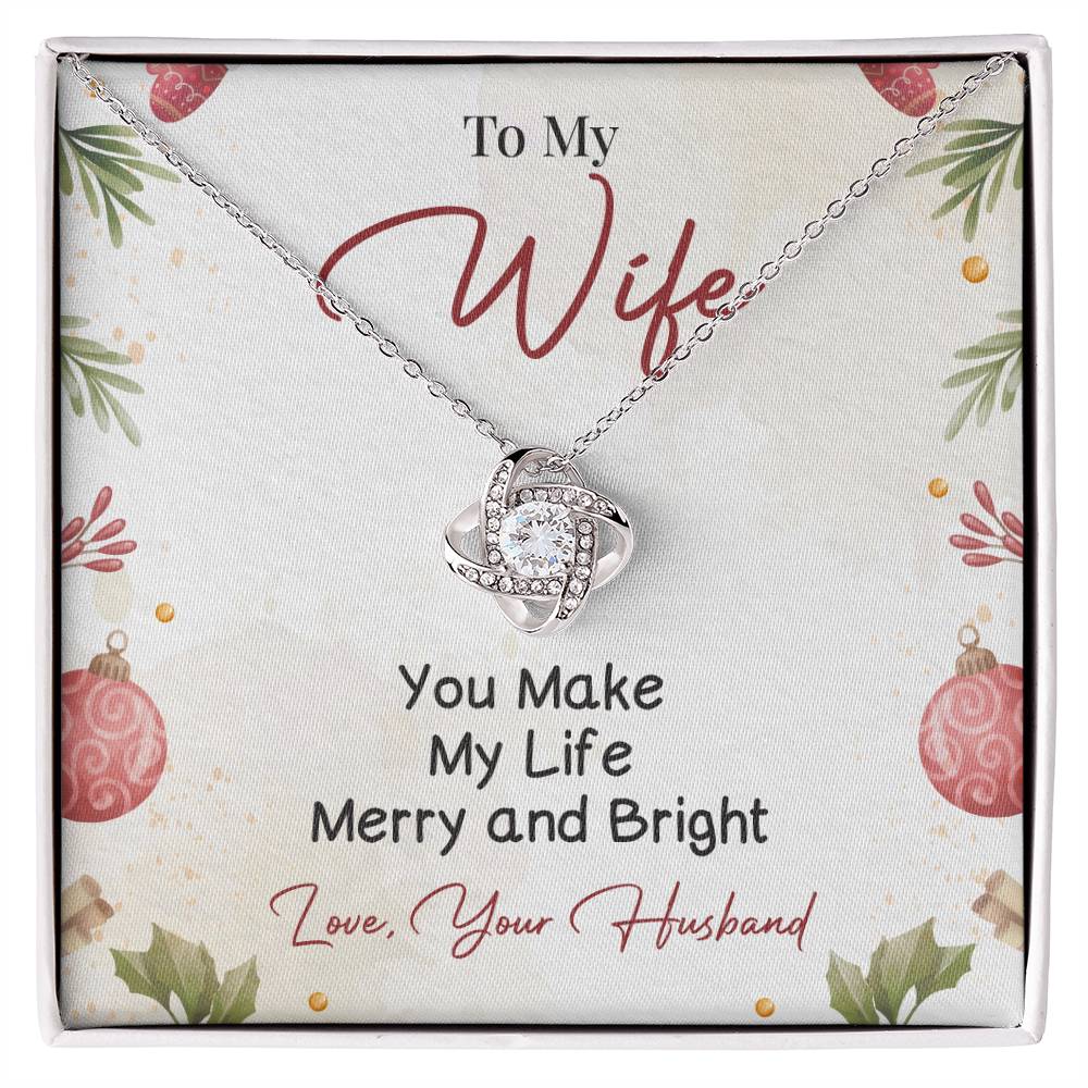 Christmas Necklace Gift for Wife from Husband Jewelry with Message Card