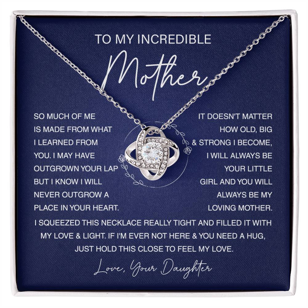 Mom Necklace Gift From Daughter With Loving Note & Box