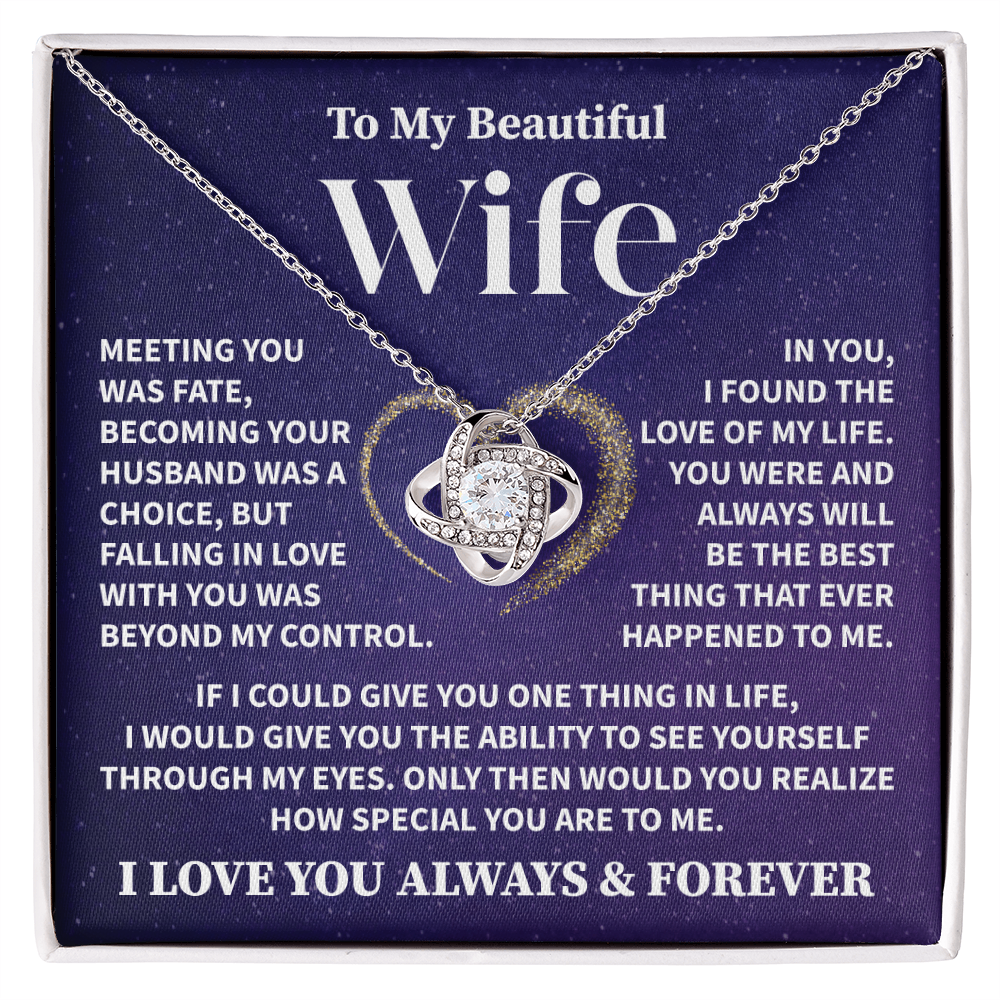 Wife Necklace Gift With Forever Love Pendant for Her