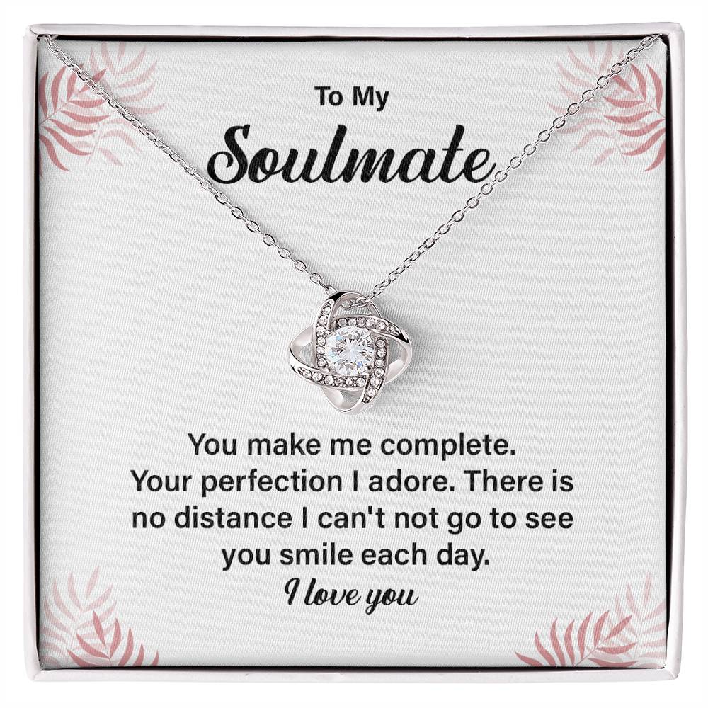 Soulmate Necklace Gift for Her with Love Note