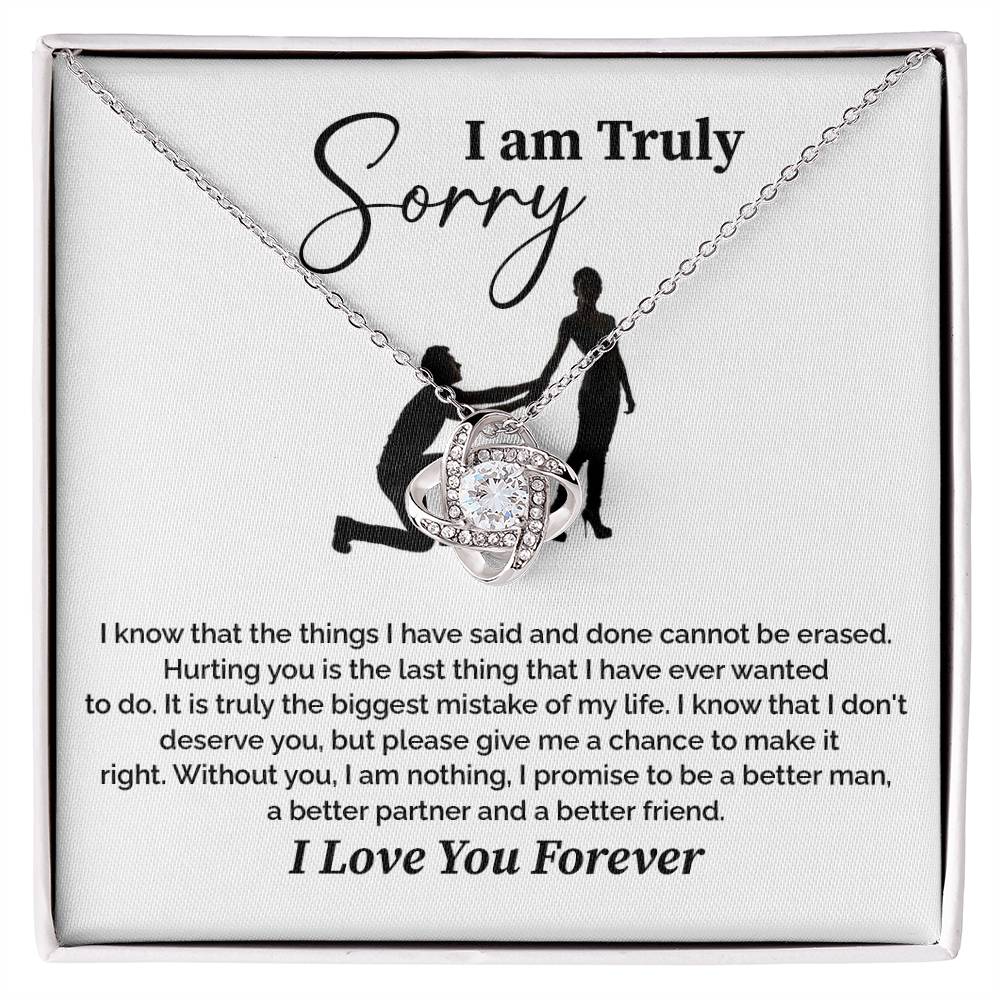 Apology Necklace for Her – I Am Truly Sorry Gift Box