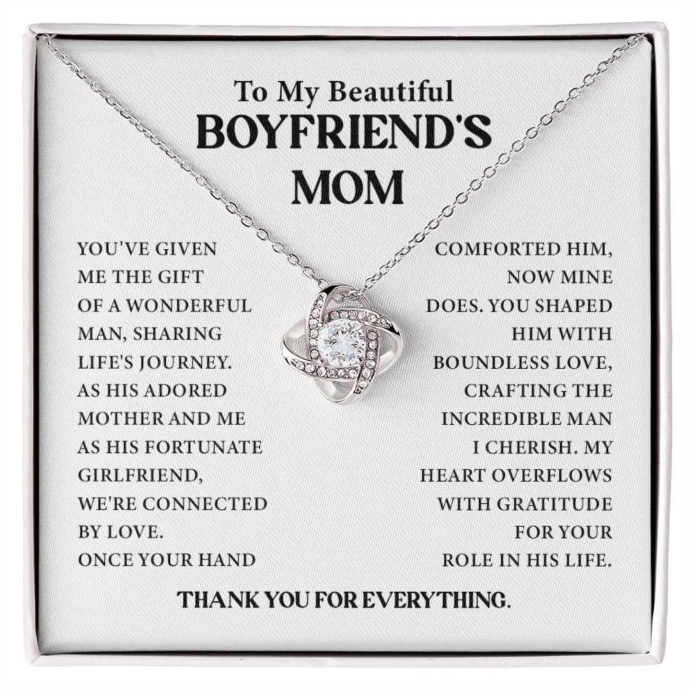 To My Beautiful Boyfriend's Mom Beautiful Boyfriend’s Mom Necklace Gift Necklace From Girlfriend To Boyfriend’s Mom Thoughtful Gift For Boyfriend’s Mom Unique Gift For Boyfriend’s Mom Meaningful Gift For Boyfriend’s Mom