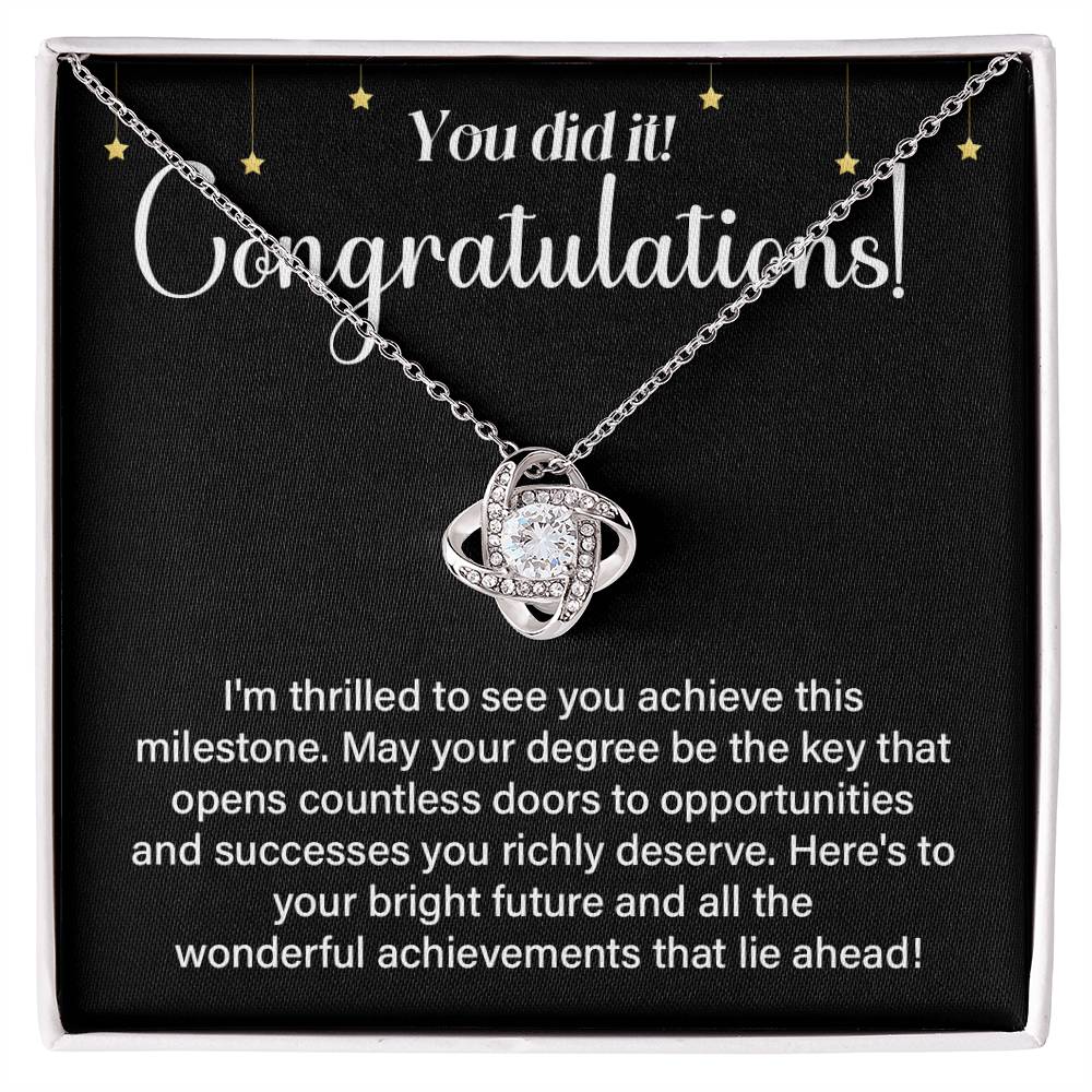 Graduation Necklace Gift with Congrats Card