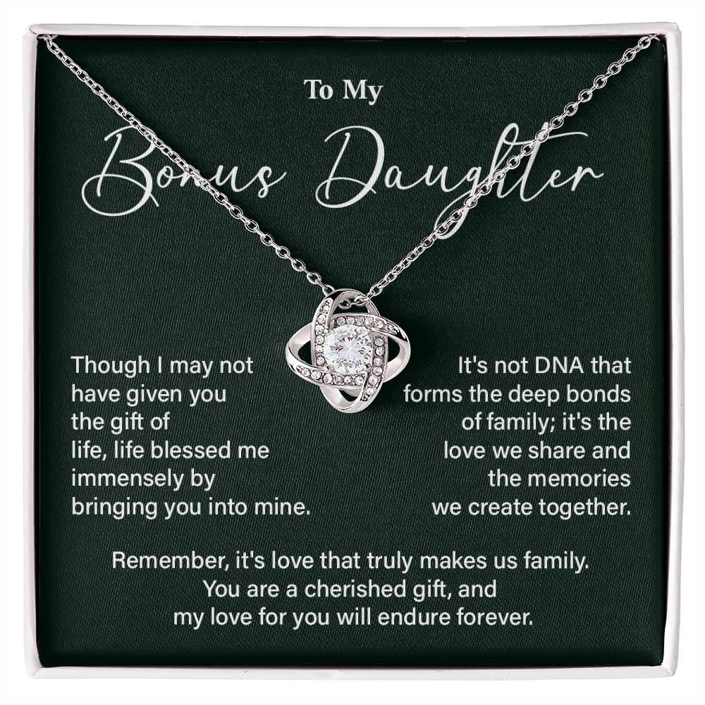 Bonus Daughter Gift from Stepparent with Love Knot
