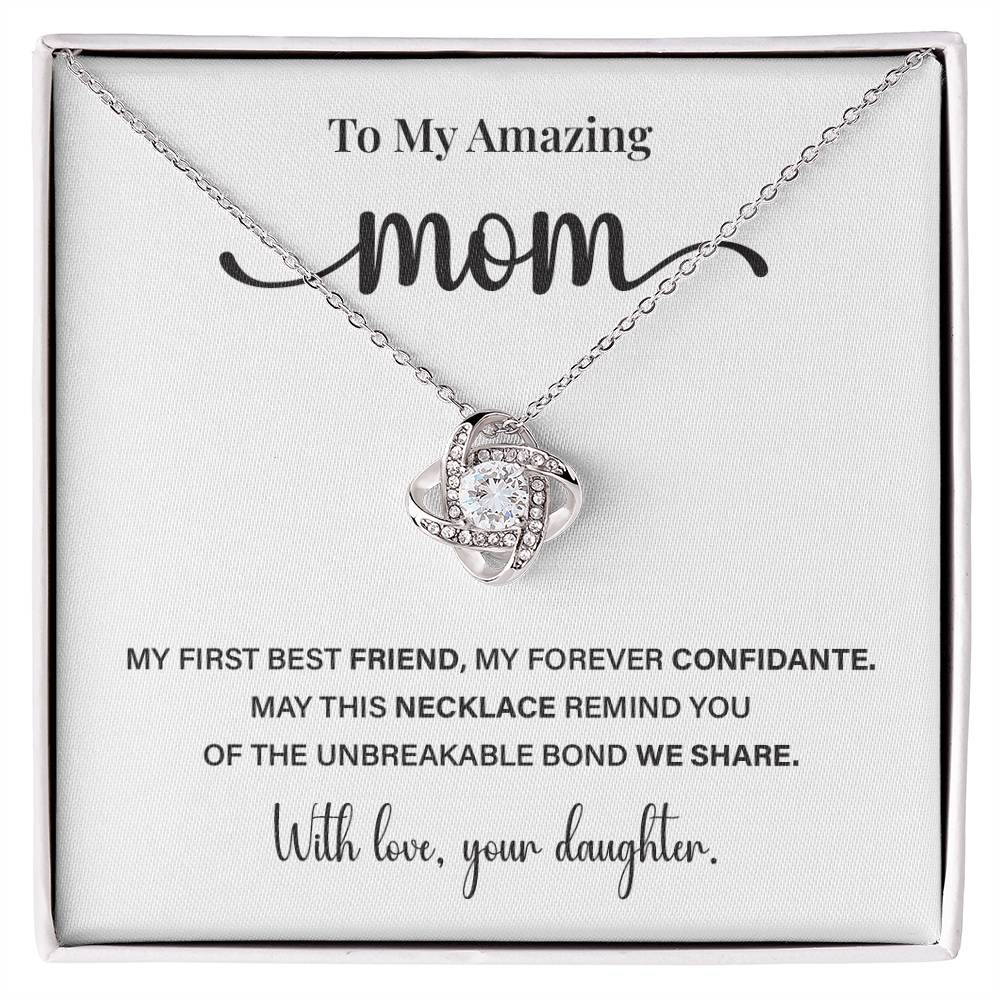 Amazing Mom Necklace from Daughter – Confidante & Best Friend Gift