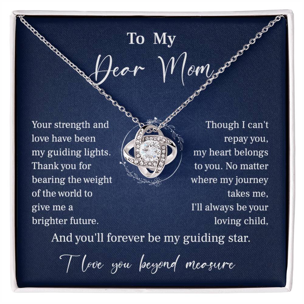 To My Mom Necklace Gift – Guiding Star Message Card from Daughter or Son
