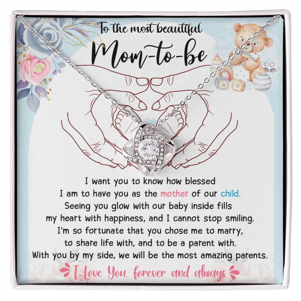 Beautiful Mom-to-Be Necklace – Pregnancy Gift with Heartfelt Message