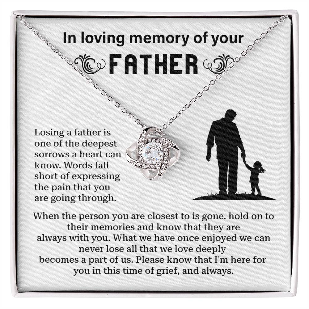 In Loving Memory Of Your Father Memorial Necklace Gift Sentimental Jewelry For Loss Of Father Emotional Keepsake For Remembrance Jewelry Gift For Memorial Special Gift For Grieving Family Unique Gift For Remembrance Emotional Connection Necklace