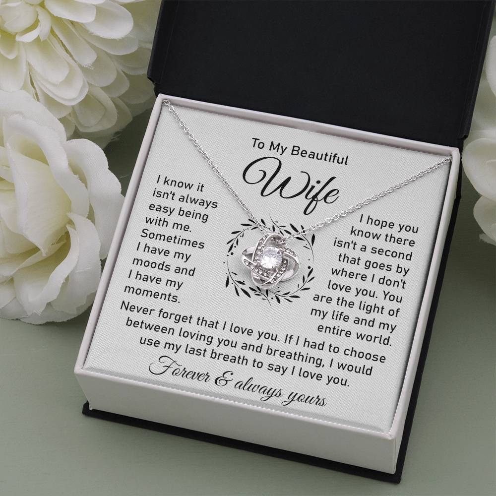 Necklace Gift for Wife With Deep Love Message Card