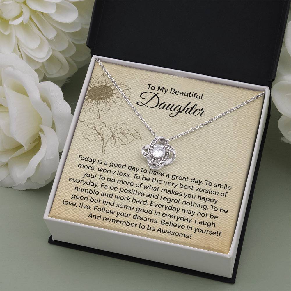 Inspirational Daughter Necklace Gift from Mom or Dad