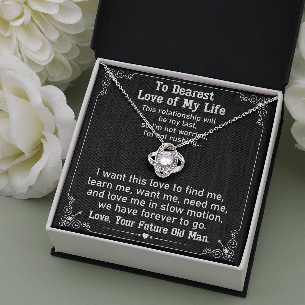 To My Love of My Life Necklace Gift With Message Card
