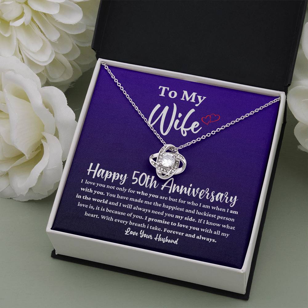 50th Anniversary Necklace Gift for Wife From Husband