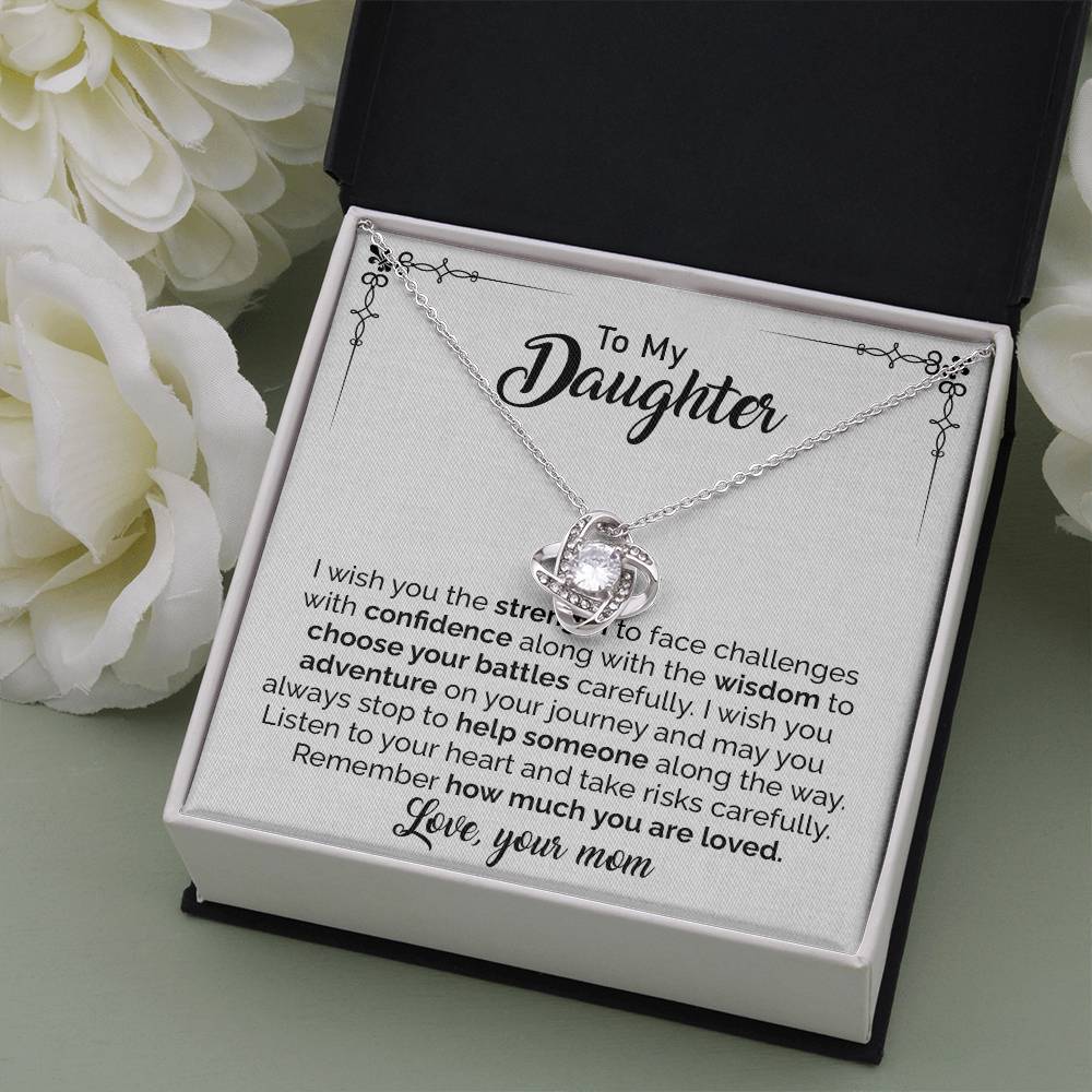 Daughter Gift Necklace from Mom with Message Card