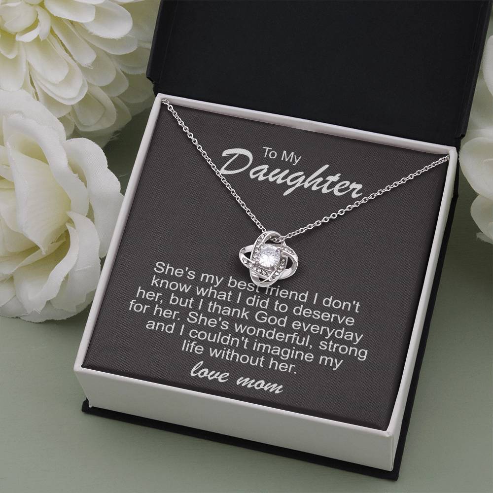 Daughter Necklace from Mom – Strong & Loved Gift