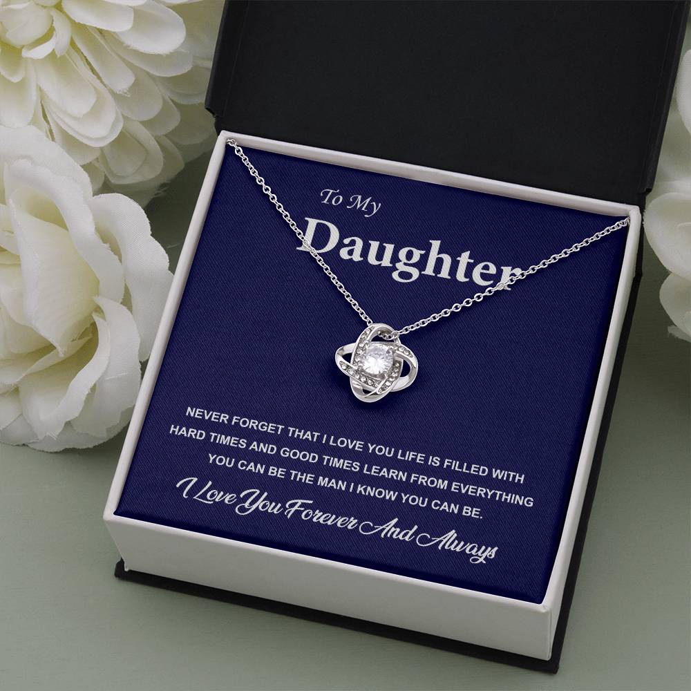 Love Knot Necklace Gift from Dad to Daughter