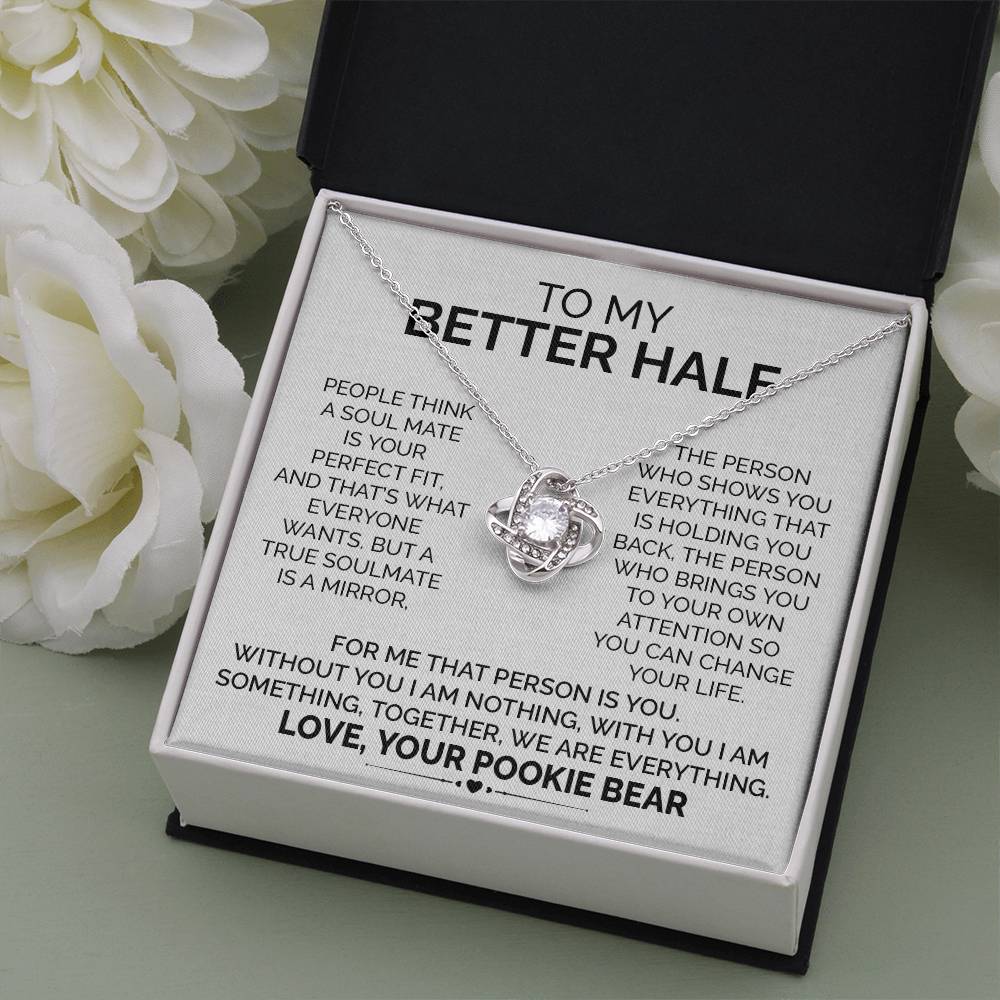 Better Half Necklace Gift from Pookie Bear With Love Card
