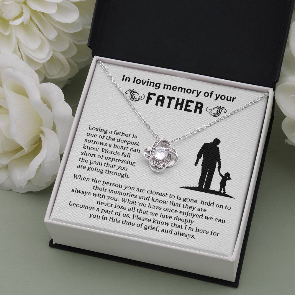 In Loving Memory Of Your Father Memorial Necklace Gift Sentimental Jewelry For Loss Of Father Emotional Keepsake For Remembrance Jewelry Gift For Memorial Special Gift For Grieving Family Unique Gift For Remembrance Emotional Connection Necklace