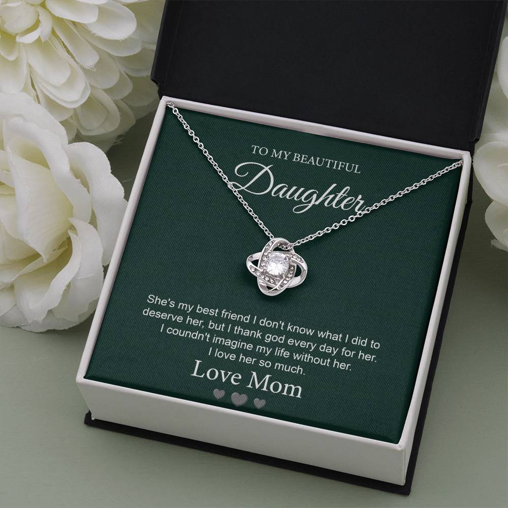 Daughter Necklace with Message from Mom