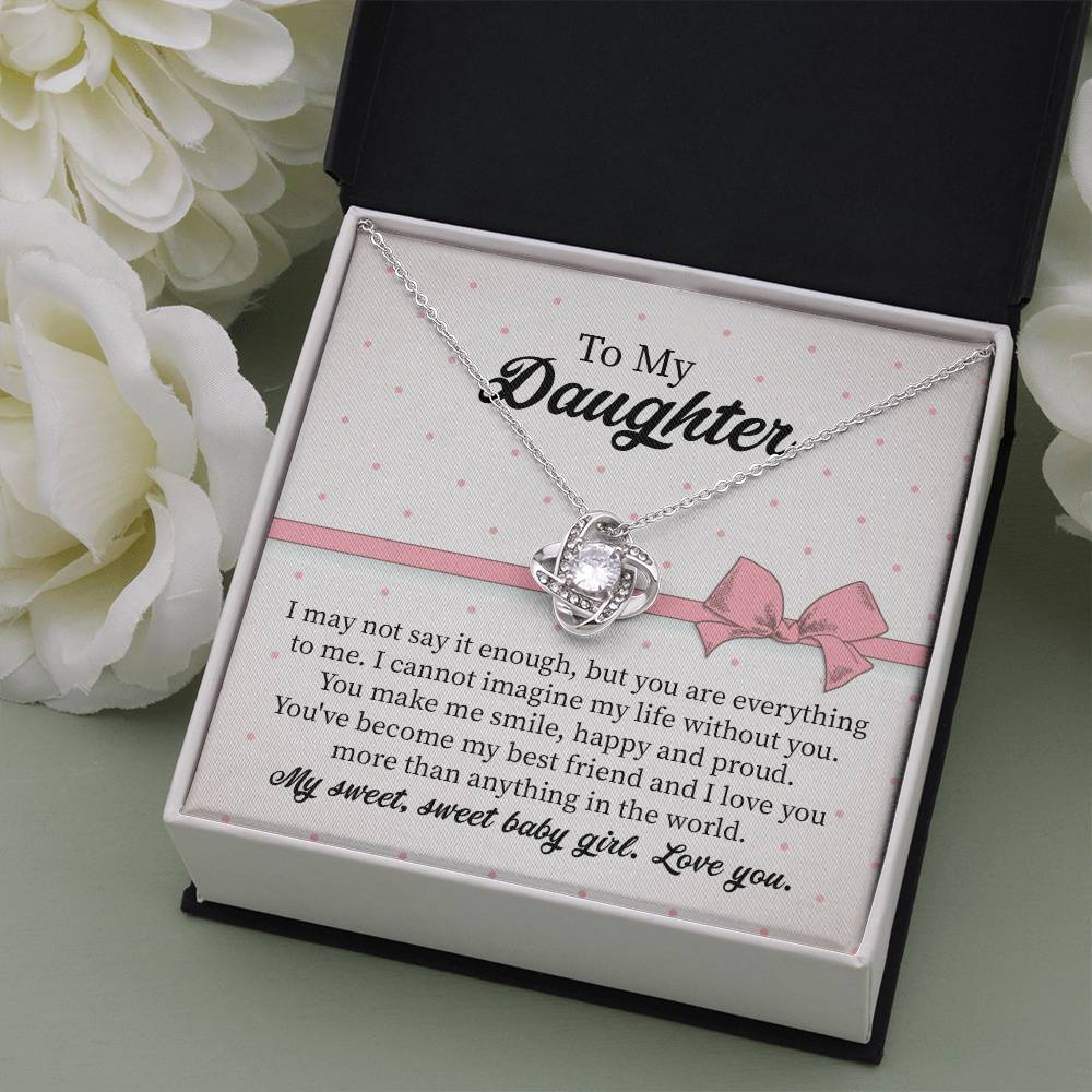 Daughter Necklace Gift With Heartfelt Message Card