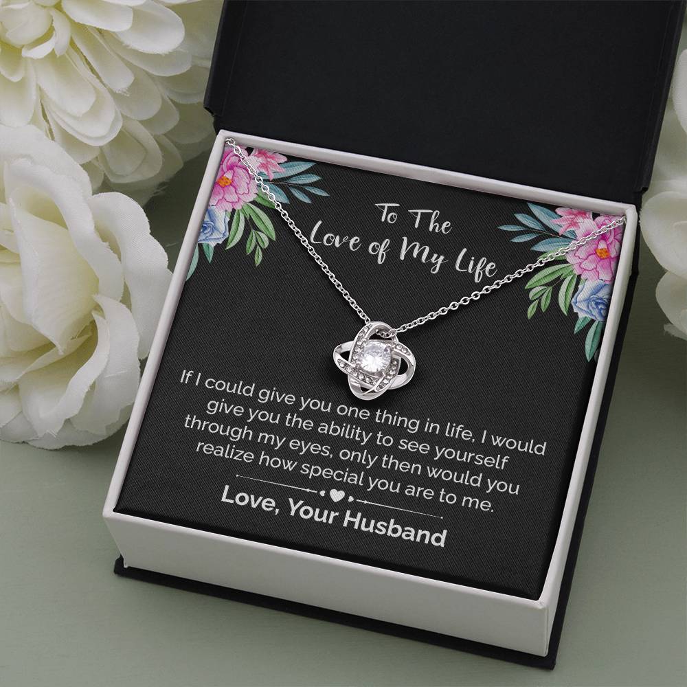Love of My Life Necklace from Husband With Message Card