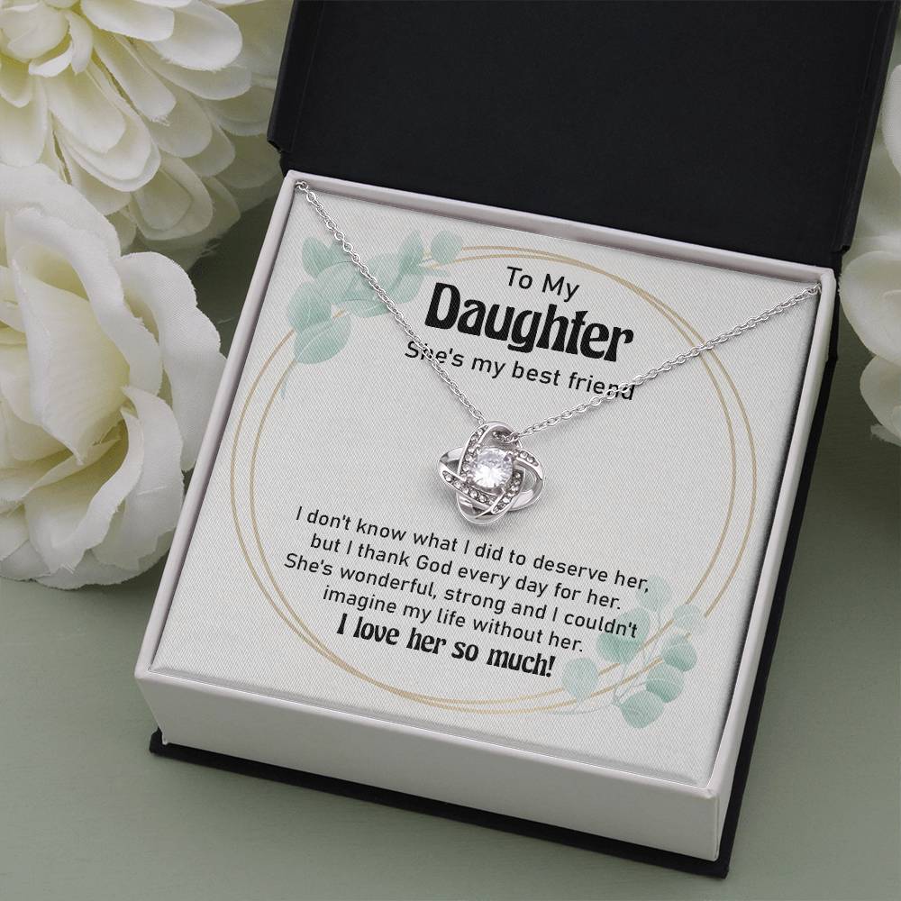 Daughter Necklace from Parent with Heartfelt Card