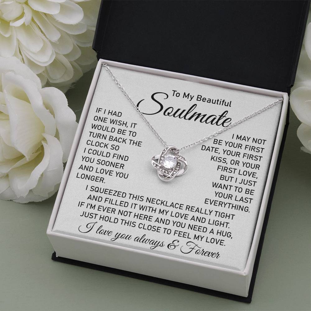 Soulmate Necklace with Romantic Keepsake Message