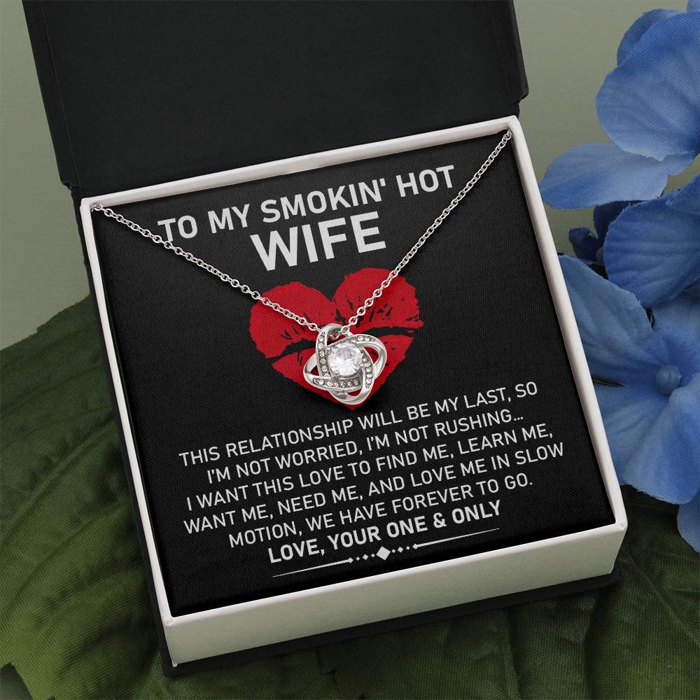 Smokin’ Hot Wife Necklace with Love Message Card