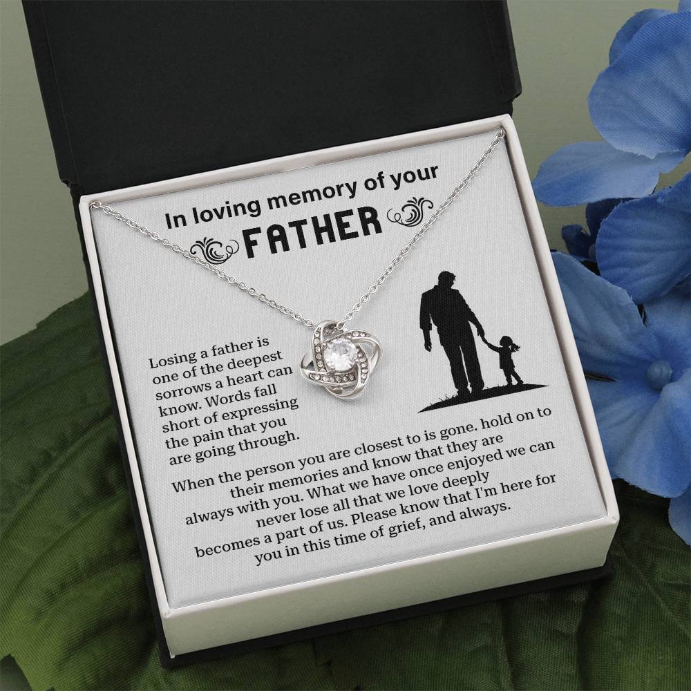 In Loving Memory Of Your Father Memorial Necklace Gift Sentimental Jewelry For Loss Of Father Emotional Keepsake For Remembrance Jewelry Gift For Memorial Special Gift For Grieving Family Unique Gift For Remembrance Emotional Connection Necklace