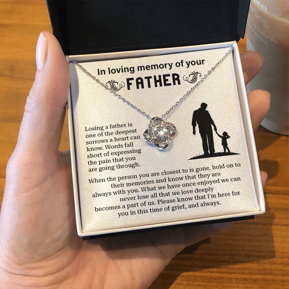 In Loving Memory Of Your Father Memorial Necklace Gift Sentimental Jewelry For Loss Of Father Emotional Keepsake For Remembrance Jewelry Gift For Memorial Special Gift For Grieving Family Unique Gift For Remembrance Emotional Connection Necklace