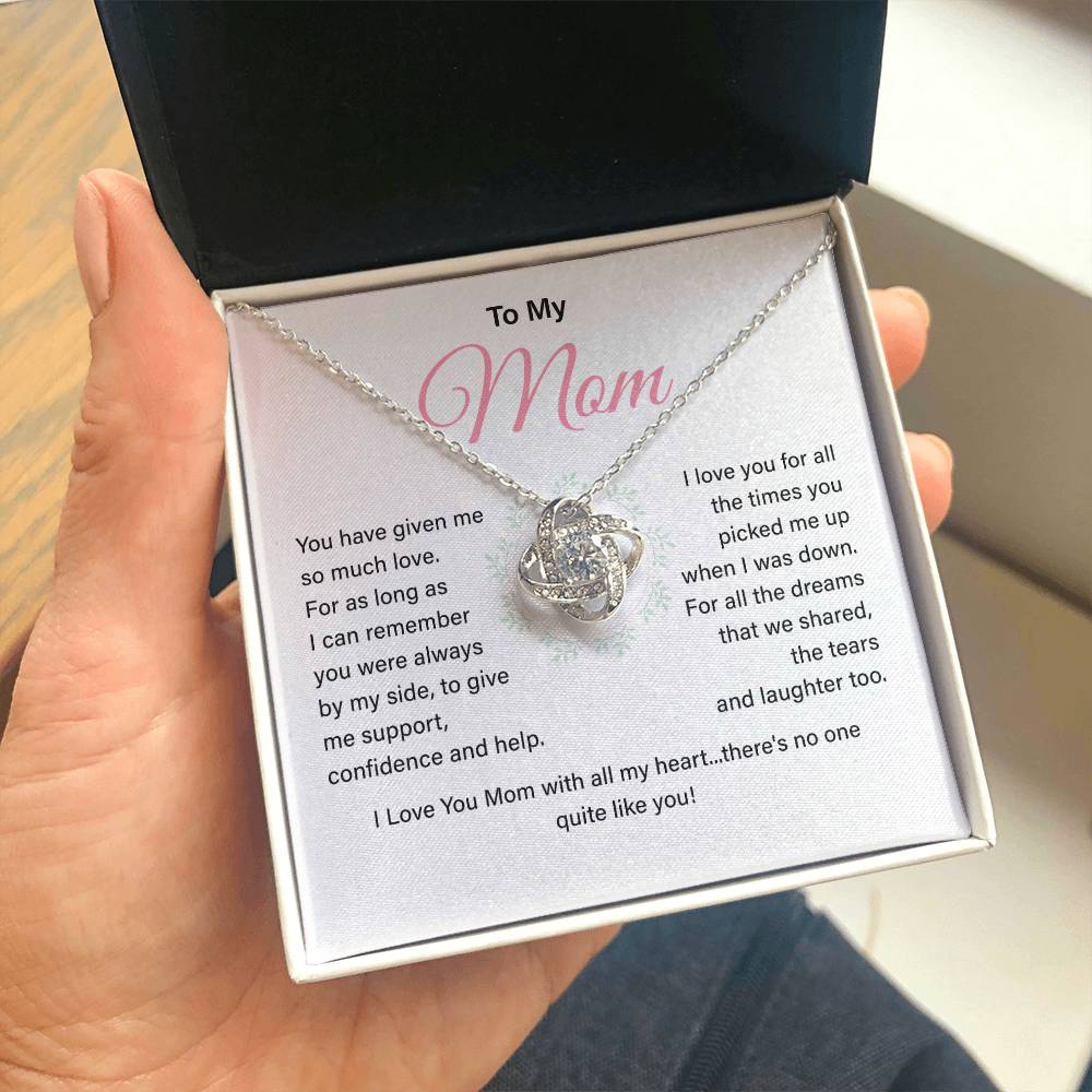 Mom Necklace Gift From Child With Heartfelt Message Card