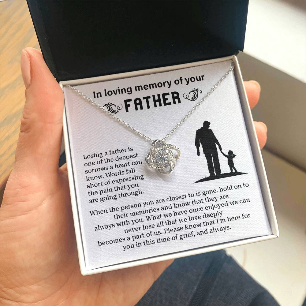 In Loving Memory Of Your Father Memorial Necklace Gift Sentimental Jewelry For Loss Of Father Emotional Keepsake For Remembrance Jewelry Gift For Memorial Special Gift For Grieving Family Unique Gift For Remembrance Emotional Connection Necklace