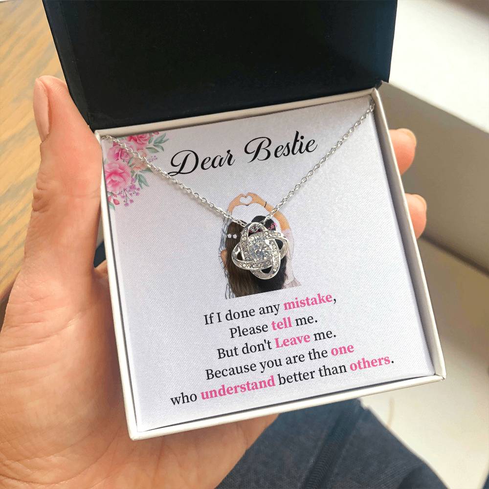 Bestie Necklace Gift with Apology Message Card