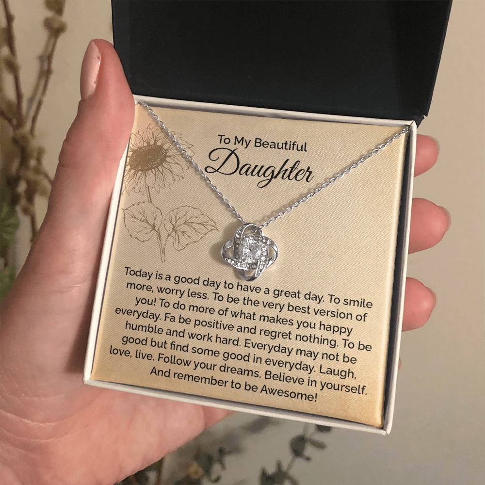 Inspirational Daughter Necklace Gift from Mom or Dad