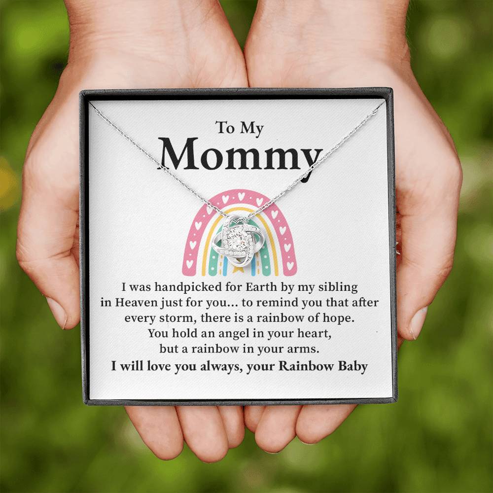 To My Mommy, Necklace Gift For Mom With Message Card