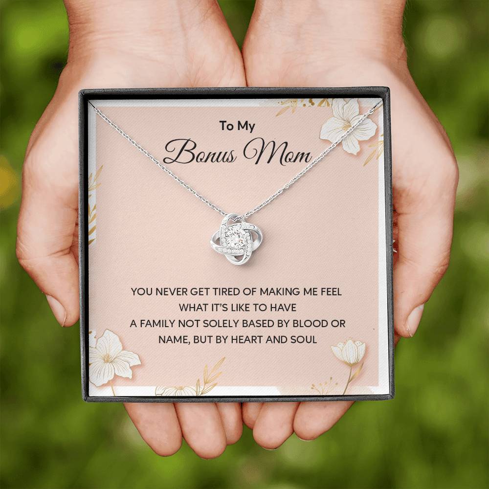 Bonus Mom Necklace Gift With Message Card