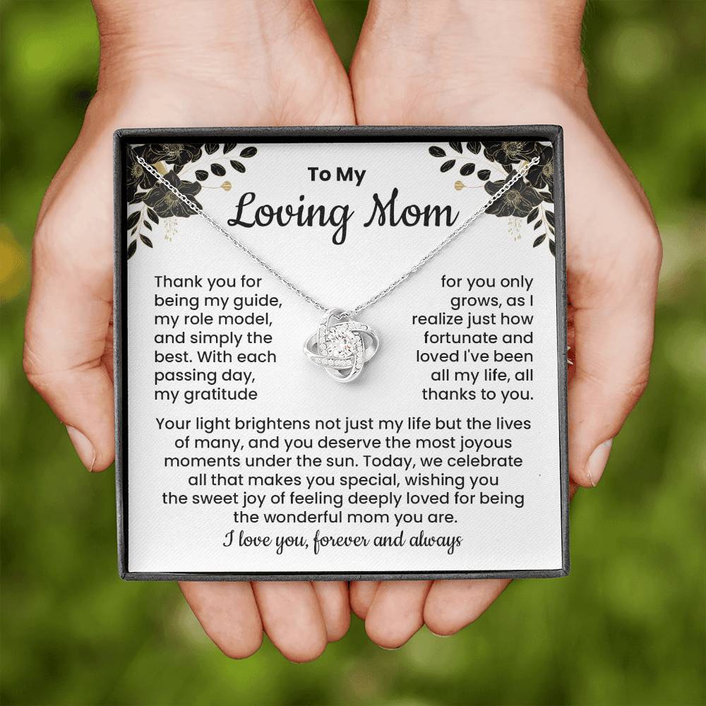 Loving Mom Necklace Gift from Daughter or Son