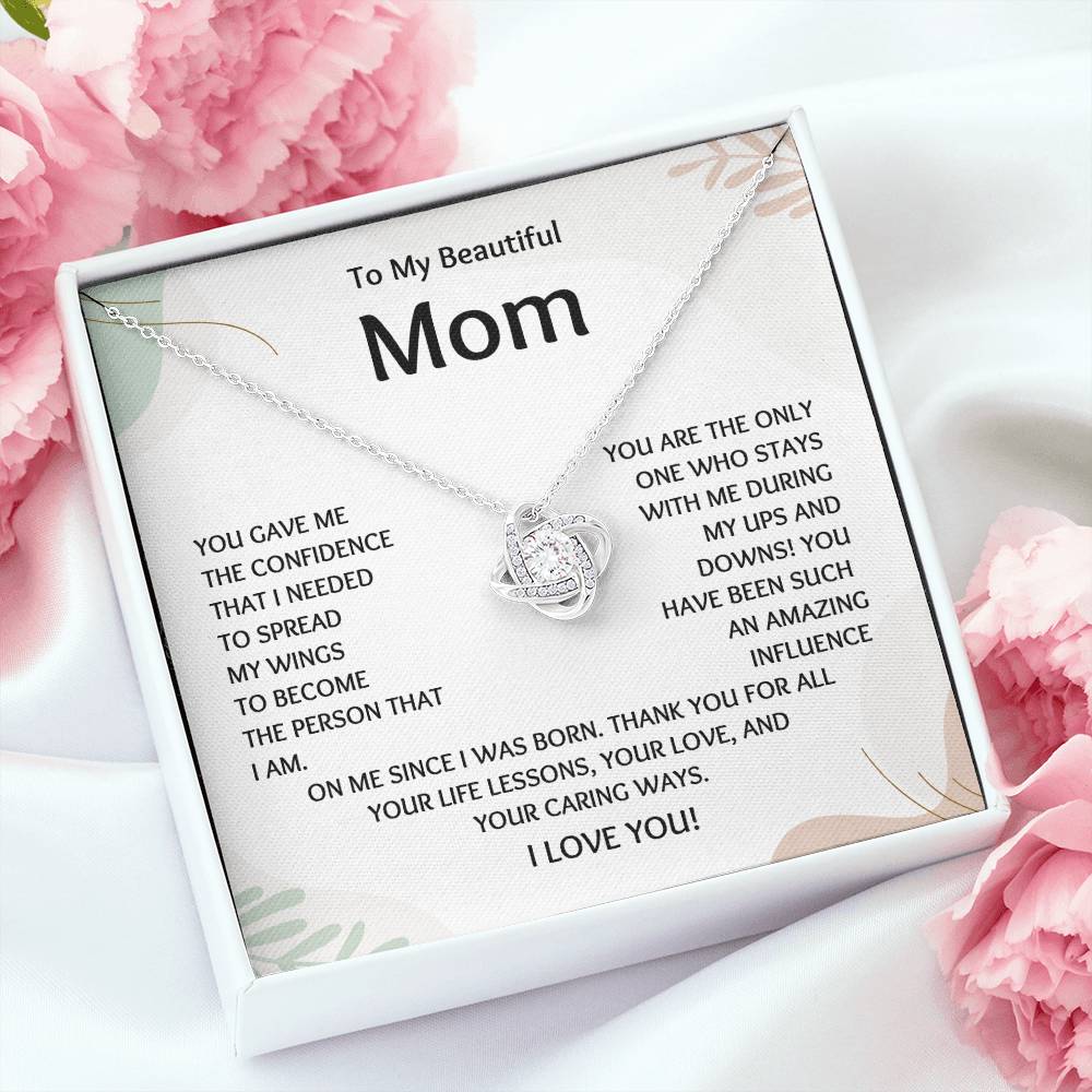 To My Beautiful Mom Necklace – Heartfelt Gift