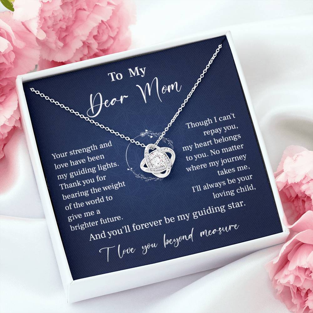 To My Mom Necklace Gift – Guiding Star Message Card from Daughter or Son