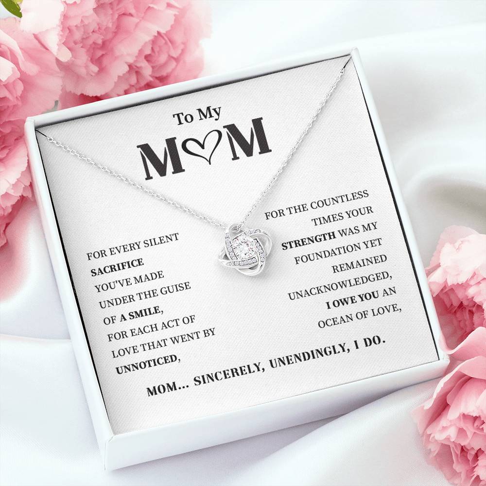 Necklace Gift for Mom with Heartfelt Appreciation Note