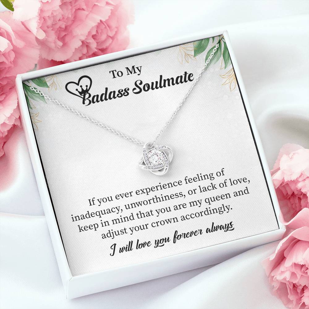 badass Soulmate Necklace Gift for Her – Message Card