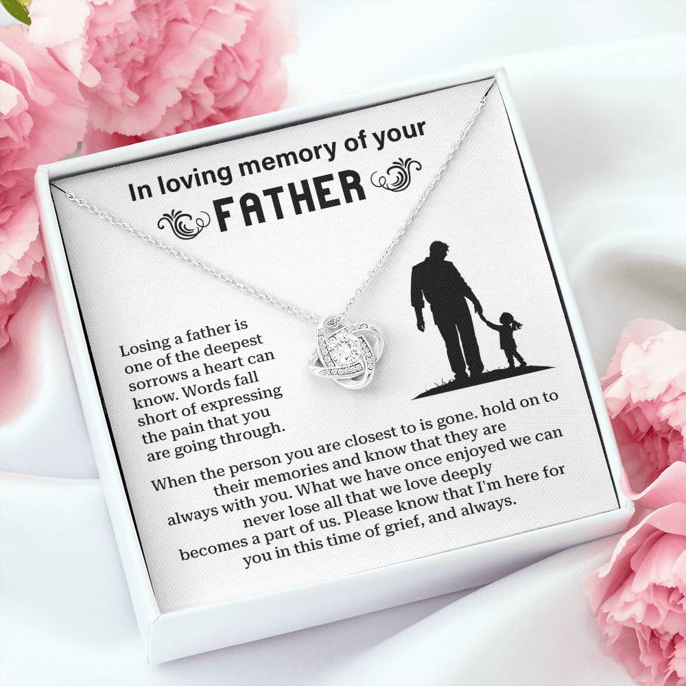 In Loving Memory Of Your Father Memorial Necklace Gift Sentimental Jewelry For Loss Of Father Emotional Keepsake For Remembrance Jewelry Gift For Memorial Special Gift For Grieving Family Unique Gift For Remembrance Emotional Connection Necklace