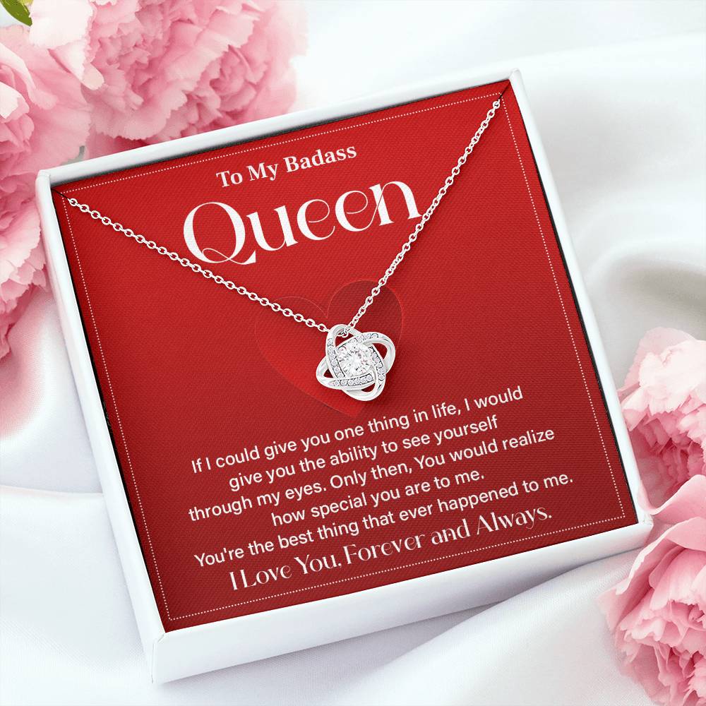 Badass Queen Necklace Gift – Love You Always Note