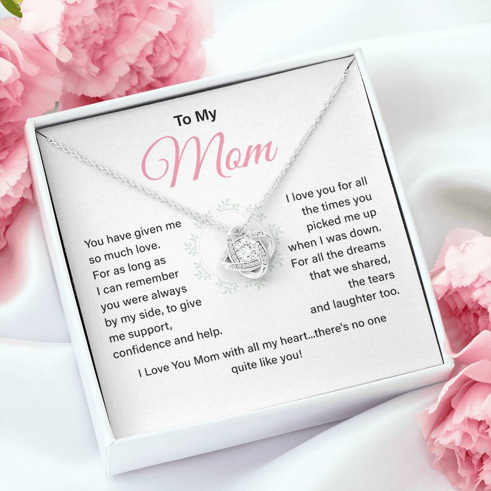 Mom Necklace Gift From Child With Heartfelt Message Card