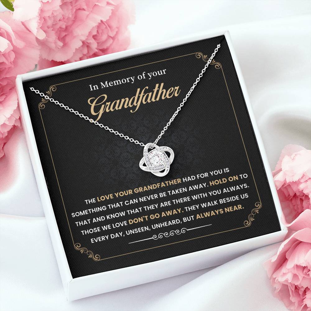 Necklace Gift in Memory of Grandfather With Message Card