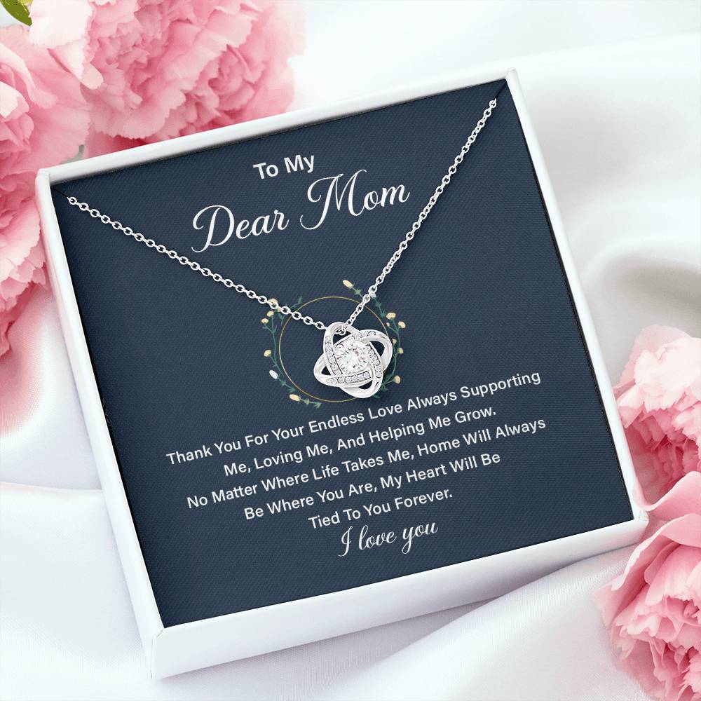 Necklace Gift for Mom from Daughter with Loving Message